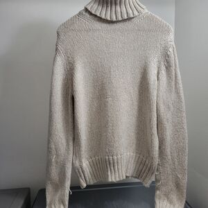 Cream Turtleneck Sweater